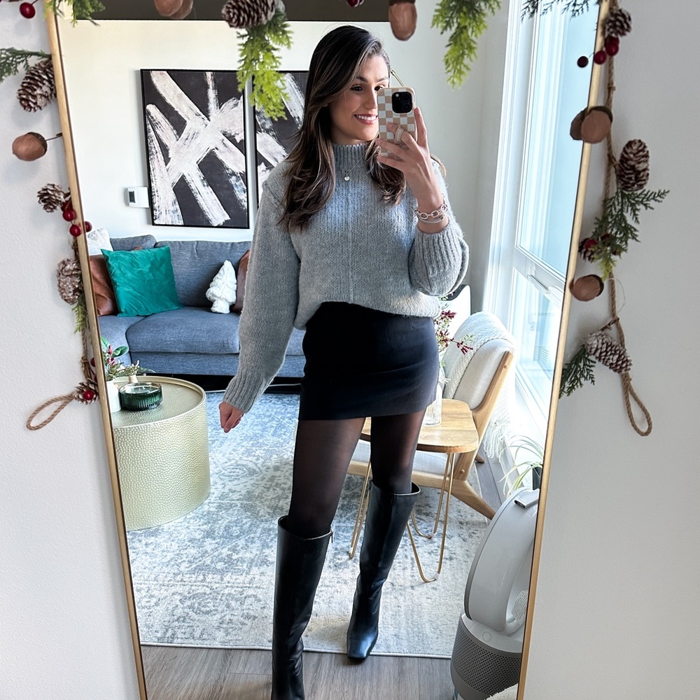 Topshop Center Seam Crewneck Sweater